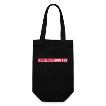 I will always love - Gift Bag for Bottles - black - Front