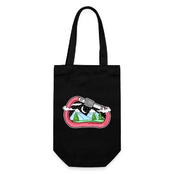 Mountain Mountains Mountain Peaks - Gift Bag for Bottles - black - Front