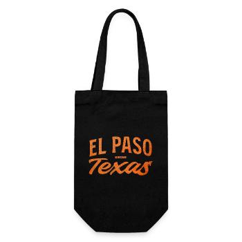 El Paso Texas Script Logo - Geschenkbeutel für Flaschen - Schwarz - Vorne