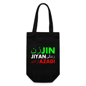Jin jiyan azadi زن زندگی آزادی - Sac à bouteille - noir - Devant