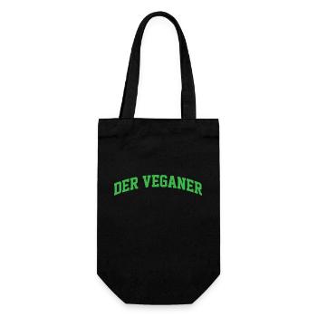 Der Veganer - Geschenkbeutel für Flaschen - Schwarz - Vorne