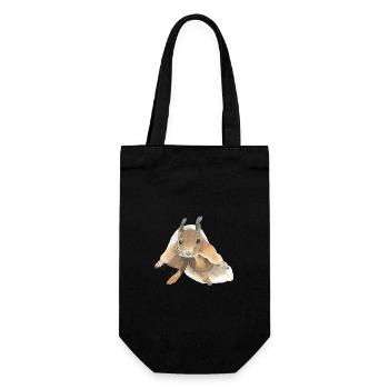 Eichhörnchen springen squirrel - Geschenkbeutel für Flaschen - Schwarz - Vorne