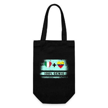 Drapeau de l’Italie et de l’Équateur 100 % Genius - Sac à bouteille - noir - Devant