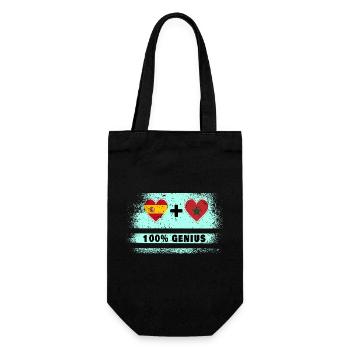 Spain and Morocco flag 100% genius - Gift Bag for Bottles - black - Front