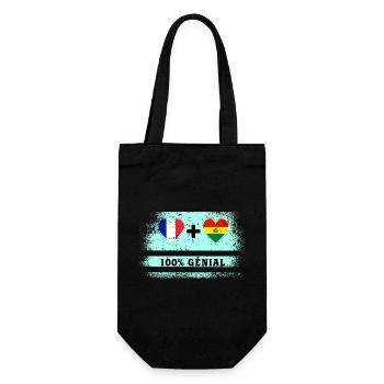 Drapeau France et Bolivie 100% génial - Sac à bouteille - noir - Devant
