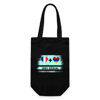 Drapeau de la France et de l'Arménie 100% génial - Sac à bouteille - noir - Devant