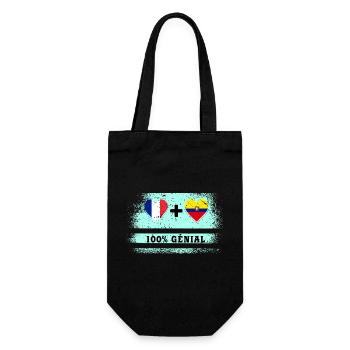 Drapeau France et Équateur 100% génial - Sac à bouteille - noir - Devant