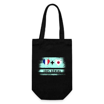 Drapeau France et Japon 100% génial - Sac à bouteille - noir - Devant
