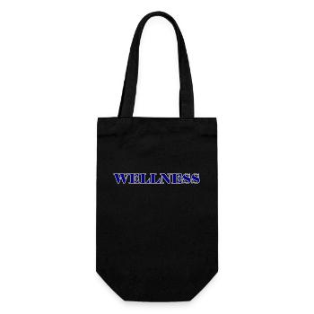 Elegant wellness lettering - Gift Bag for Bottles - black - Front