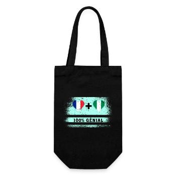 Drapeau France et Nigeria 100% génial - Sac à bouteille - noir - Devant