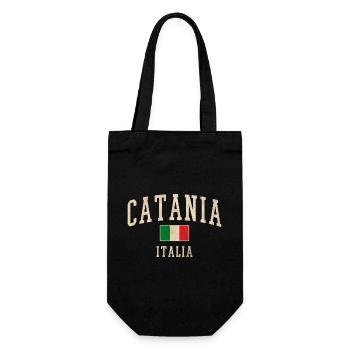 Catania Italia Vintage Logo - Gift Bag for Bottles - black - Front