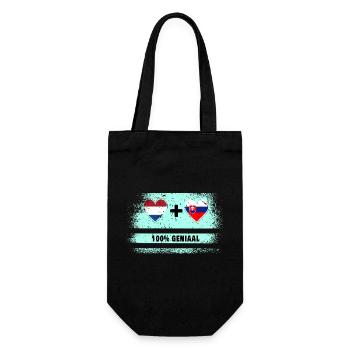 Slovaquie et Pays-Bas 100% Genius flag - Sac à bouteille - noir - Devant