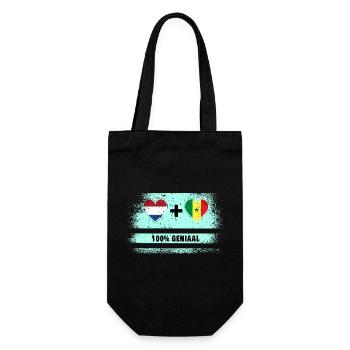 Sénégal et Pays-Bas 100% Genius flag - Sac à bouteille - noir - Devant