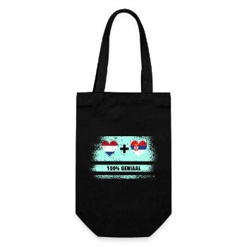 Serbie et Pays-Bas 100% Genius flag - Sac à bouteille - noir - Devant