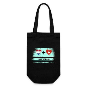 Have you put the Netherlands and Switzerland in your heart? - Gift Bag for Bottles - black - Front