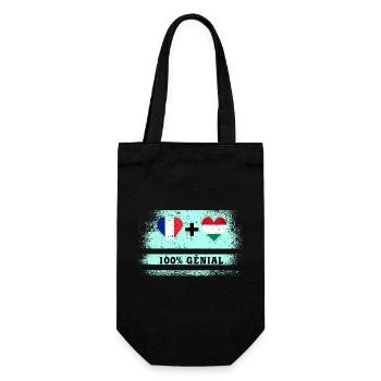 France and Hungary 100% awesome flag - Gift Bag for Bottles - black - Front