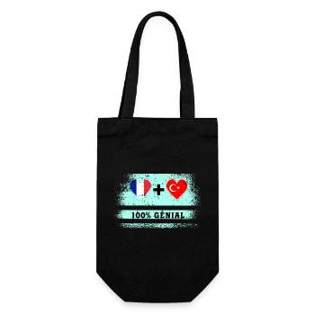 Drapeau France et Turquie 100% génial - Sac à bouteille - noir - Devant