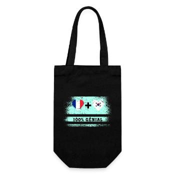 Drapeau France et Corée du Sud 100% génial - Sac à bouteille - noir - Devant