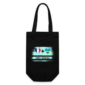 Drapeau France et Rwanda 100% génial - Sac à bouteille - noir - Devant