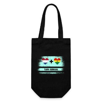 Drapeau 100% Genius de la Bolivie et des Pays-Bas - Sac à bouteille - noir - Devant