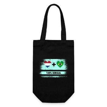 Brésil et Pays-Bas Drapeau 100% Genius - Sac à bouteille - noir - Devant