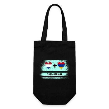 Armenia and the Netherlands 100% Genius flag - Gift Bag for Bottles - black - Front
