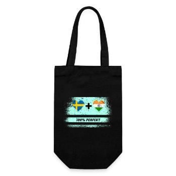 India and Sweden 100% Perfect / Gift - Gift Bag for Bottles - black - Front