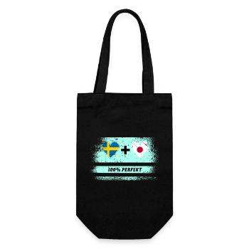 Japon et Suède 100% parfait / cadeau - Sac à bouteille - noir - Devant