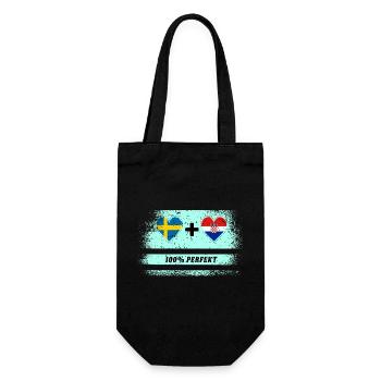Croatie et Suède 100% parfait / cadeau - Sac à bouteille - noir - Devant