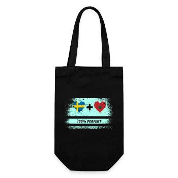 Marokko und Schweden 100% perfekt / Geschenk - Geschenkbeutel für Flaschen - Schwarz - Vorne