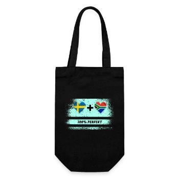 Südafrika & Schweden 100% perfekt / Geschenk - Geschenkbeutel für Flaschen - Schwarz - Vorne