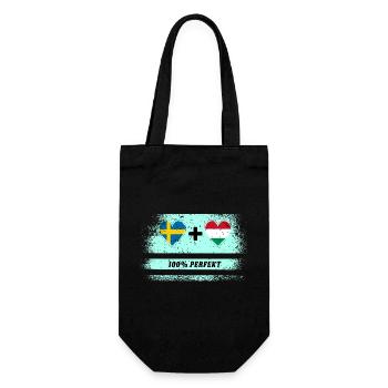 Hungary and Sweden 100% Perfect / Gift - Gift Bag for Bottles - black - Front