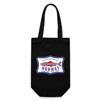 Norway Fly Fishing Adventure Salmon Fishing, Fly - Gift Bag for Bottles - black - Front