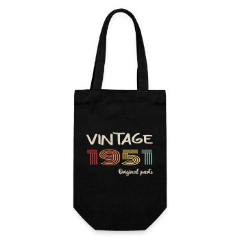 Millésime original 1951 | Cadeau d’anniversaire 1951 - Sac à bouteille - noir - Devant
