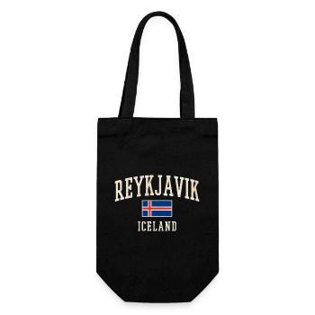 Reykjavik Iceland Vintage Flag Tee - Geschenkbeutel für Flaschen - Schwarz - Vorne