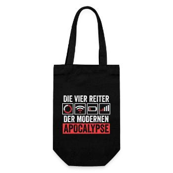 Die vier Reiter der modernen Apocalypse - Geschenkbeutel für Flaschen - Schwarz - Vorne