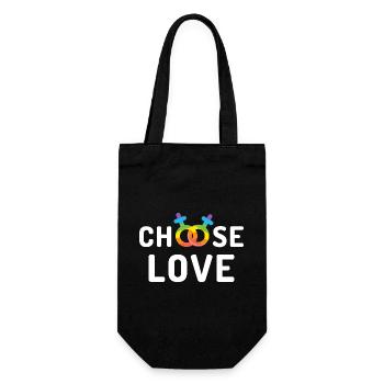 Mois de la fierté LGBT - Amour - Sac à bouteille - noir - Devant