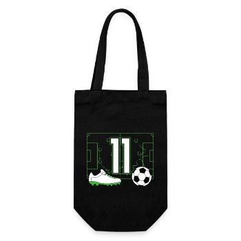 Fußballverein Amateurfußball 11 Geburtstag Fußball - Geschenkbeutel für Flaschen - Schwarz - Vorne