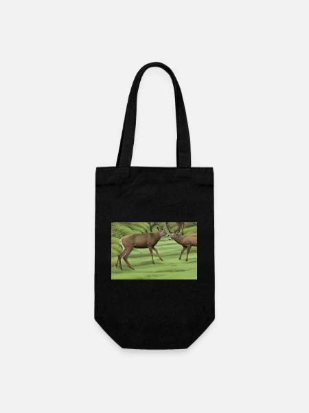 Hirsche Hirsche - Geschenkbeutel für Flaschen - Schwarz