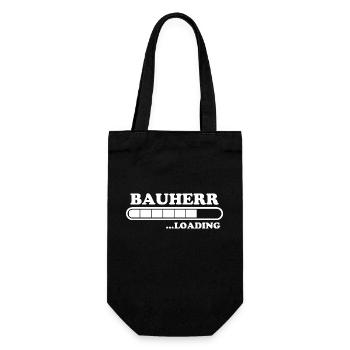 Bauherr Spruch Hausbau Richtfest Bauherr Geschenk - Geschenkbeutel für Flaschen - Schwarz - Vorne