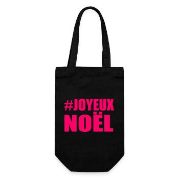 NOËL. JOYEUX NOËL. MERRY CHRISTMAS. NOUVEL AN - Sac à bouteille - noir - Devant