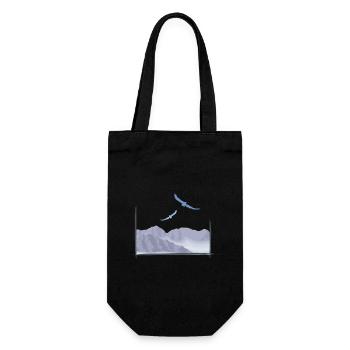 Birds in the mountains | birds in the mountains - Gift Bag for Bottles - black - Front