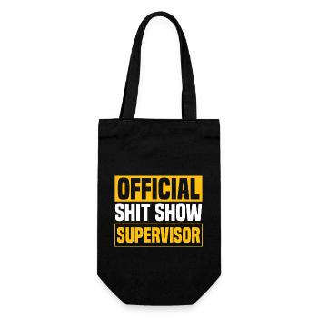 Shit Show Supervisor Men - Gift Bag for Bottles - black - Front