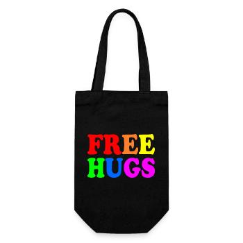 Free hugs - Gift Bag for Bottles - black - Front