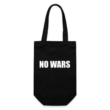 no wars - Geschenkbeutel für Flaschen - Schwarz - Vorne