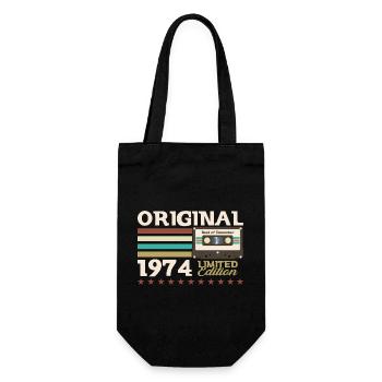 Cassette 49ème Anniversaire Décembre Millésime 1974 - Sac à bouteille - noir - Devant