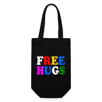 Free hugs - Gift Bag for Bottles - black - Front