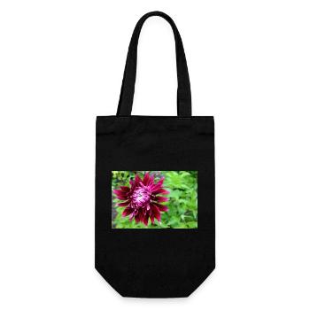Dahlia, Flower, Blossom Red - Gift Bag for Bottles - black - Front