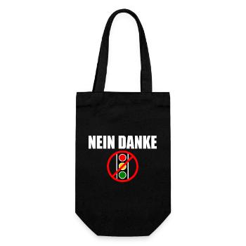 Ampel nein danke - Geschenkbeutel für Flaschen - Schwarz - Vorne
