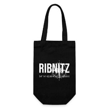 Koordinaten Ribnitz - Geschenkbeutel für Flaschen - Schwarz - Vorne